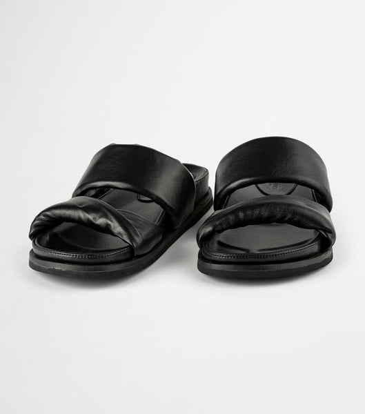 Sandalias de Diapositivas Tony Bianco Henry Black Nappa 3.5cm Negras | COJKU40874