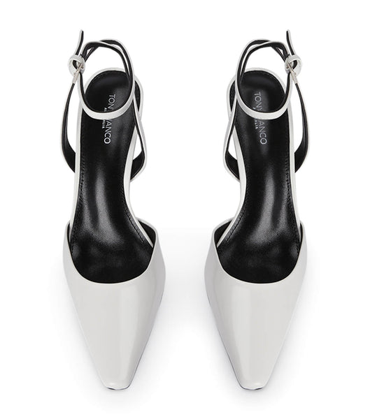 Tacones de aguja Tony Bianco Eden White Hi Shine 10.5cm Blancas | MCOHR24470
