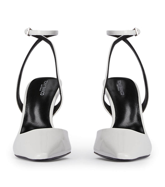 Tacones de aguja Tony Bianco Eden White Hi Shine 10.5cm Blancas | MCOHR24470