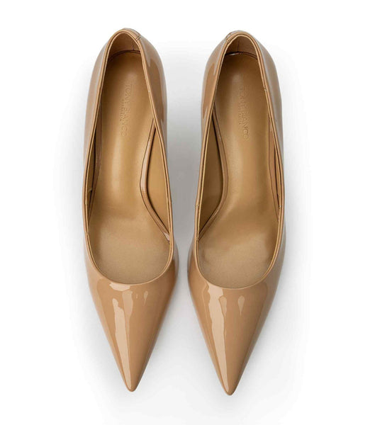 Tacones de aguja Tony Bianco Kysaia Nude Charol 9.5cm Beige | COJKU87563