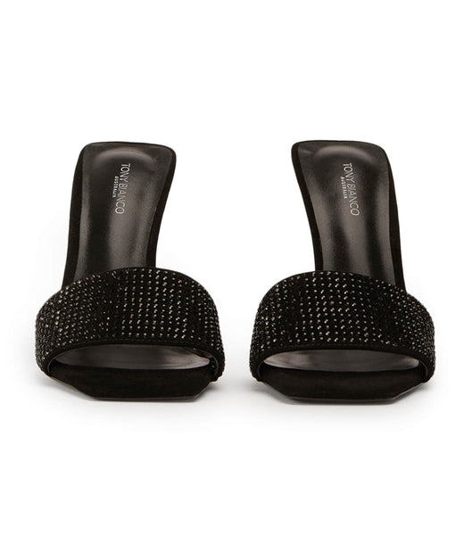 Tacones de aguja Tony Bianco Naomi Black Crystal/Black Gamuza 10.5cm Negras | ZCONQ80721