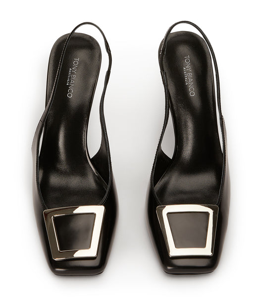 Tacones de aguja Tony Bianco Ruski Black Hi Shine 10.5cm Negras | CONEJ30387
