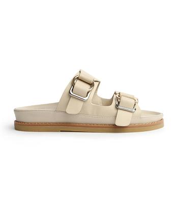 Sandalias de Diapositivas Tony Bianco Hunter Vanilla Capretto 3.5cm Amarillo Claro | COXMI94377